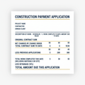 Professional construction payment application template digital download