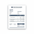 Professional construction quoting template digital download